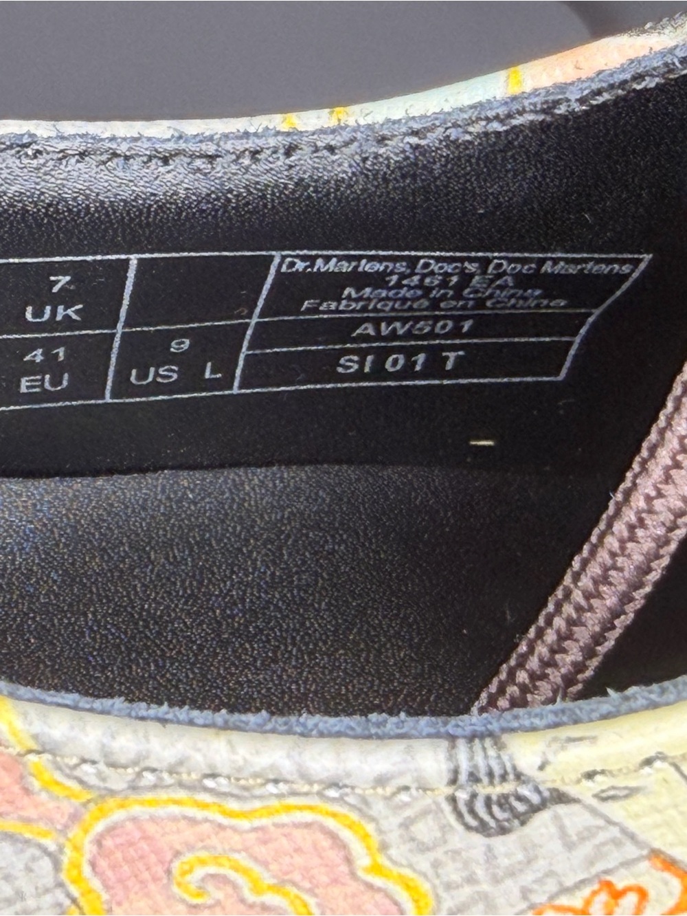Dr. Martens Women's 1461 Eastern Art, Geisha Print. NWOT - Picture 4 of 5